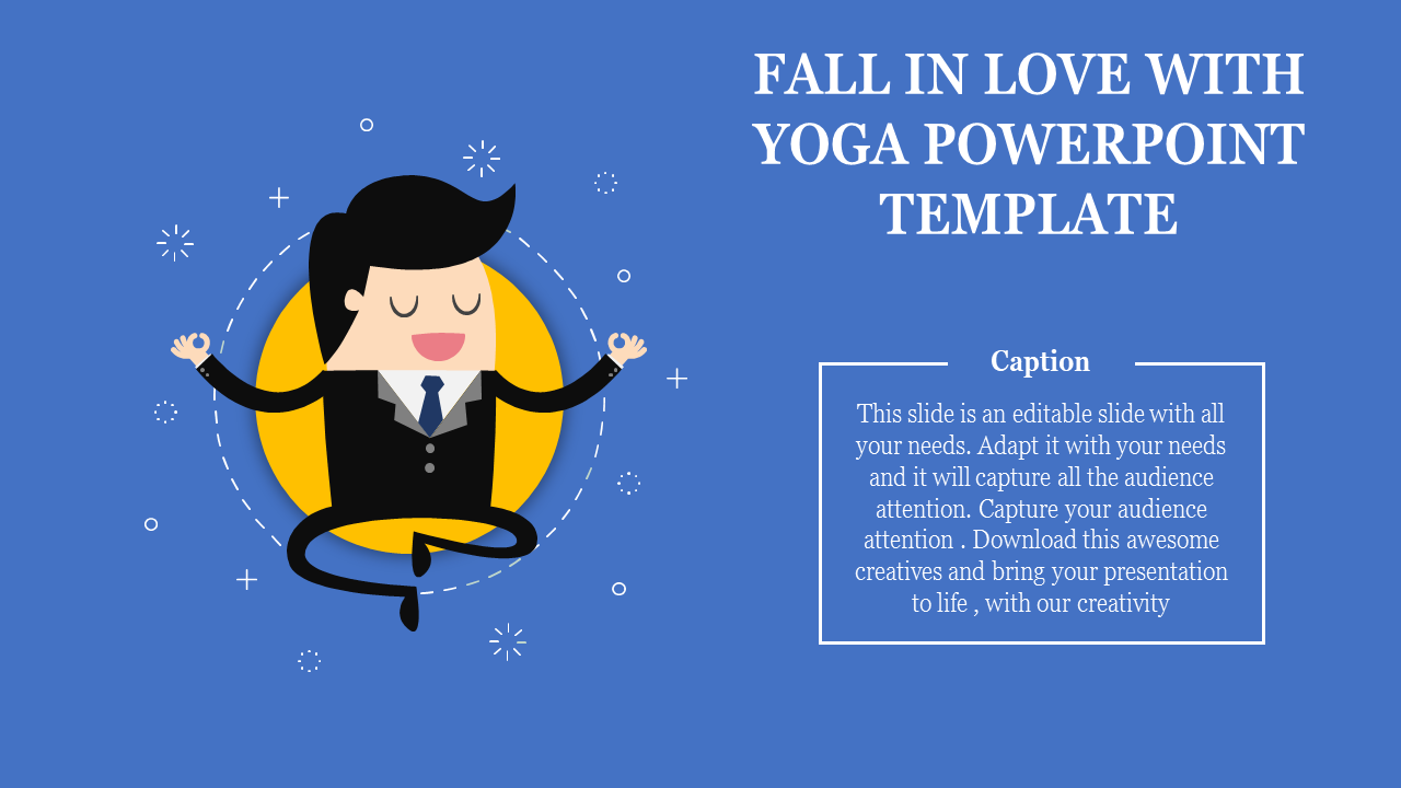 yoga powerpoint template-Fall In Love With Yoga Powerpoint Template